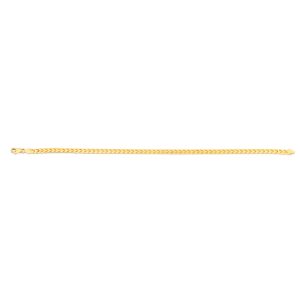 14K Gold 7.5" 3.1mm Diamond Cut Round Franco Chain
