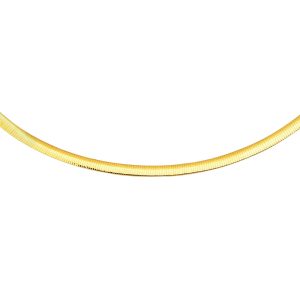 14K & Silver Reversible Omega Basic Chain