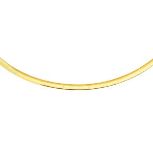14K & Silver Reversible Omega Basic Chain