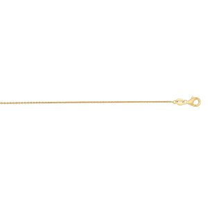 14K Gold 0.97mm Oval Cable Chain
