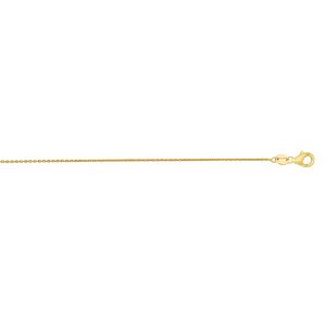 14K Gold 0.97mm Oval Cable Chain