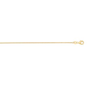 14K Gold 1.1mm Oval Cable Chain