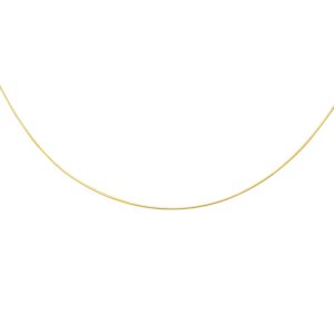 14K Gold 1mm Round Omega with Screw Back Lock