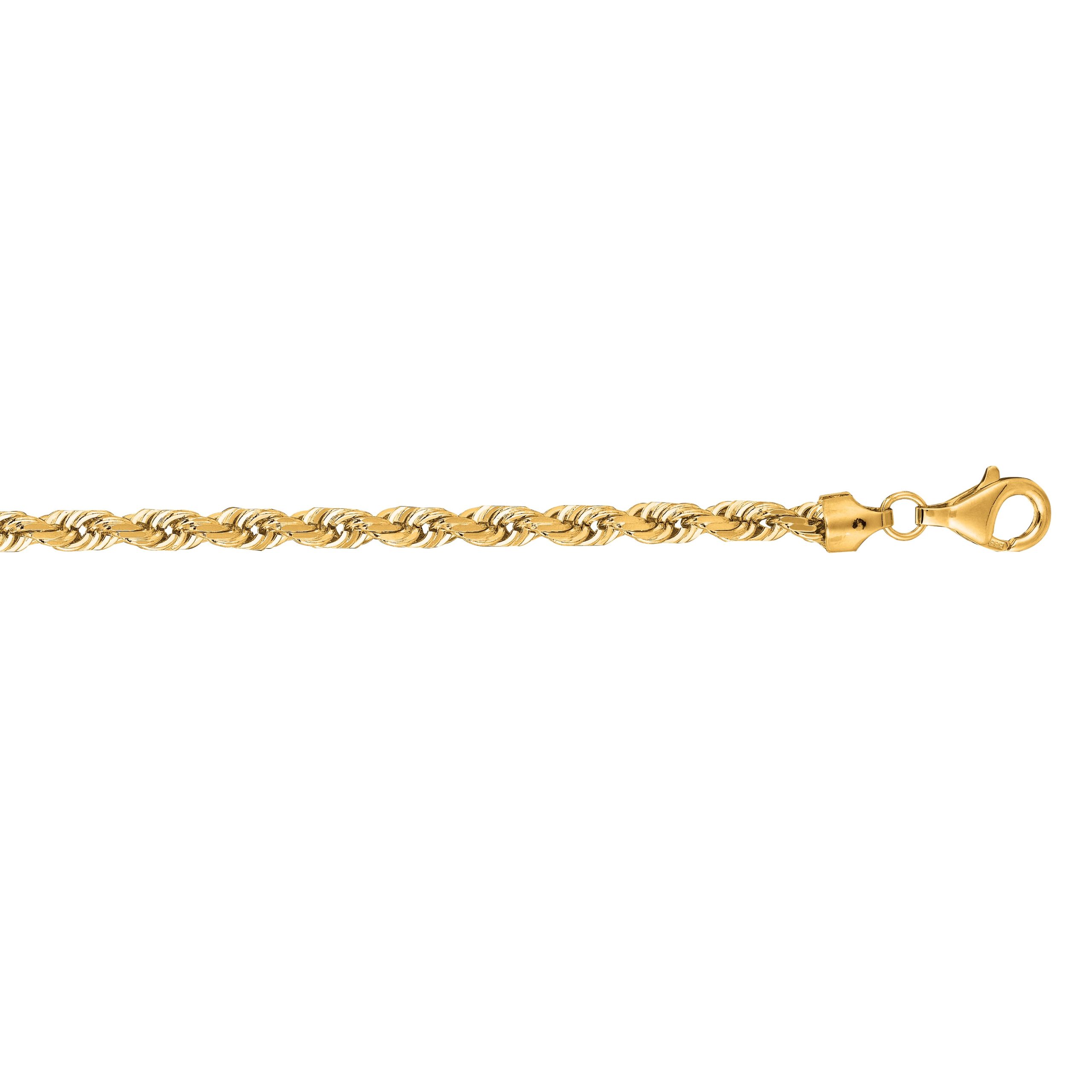 14K Gold 24" 7mm Solid Royal Rope Chain