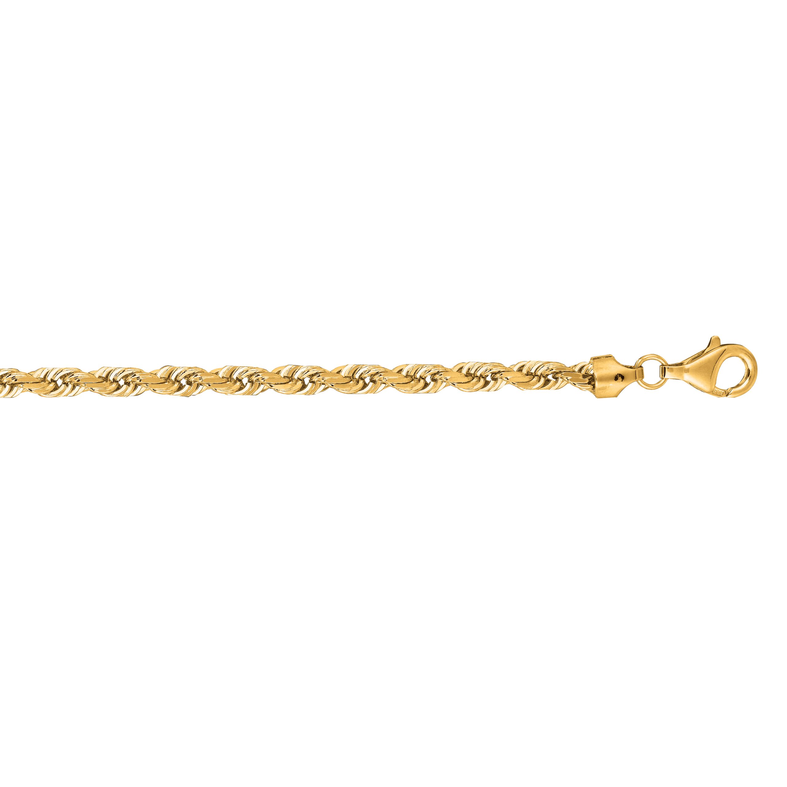14K Gold 22" 7mm Solid Royal Rope Chain