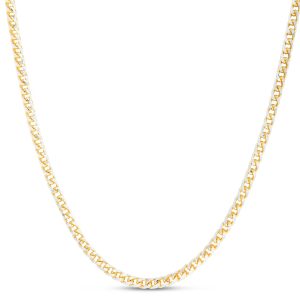 14K 4mm Round Pave Franco Chain
