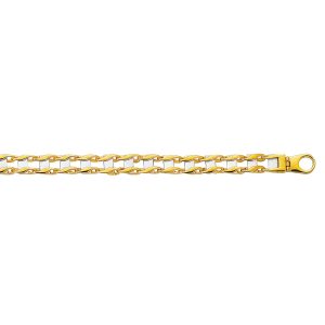 14K Gold Railroad Link Bracelet