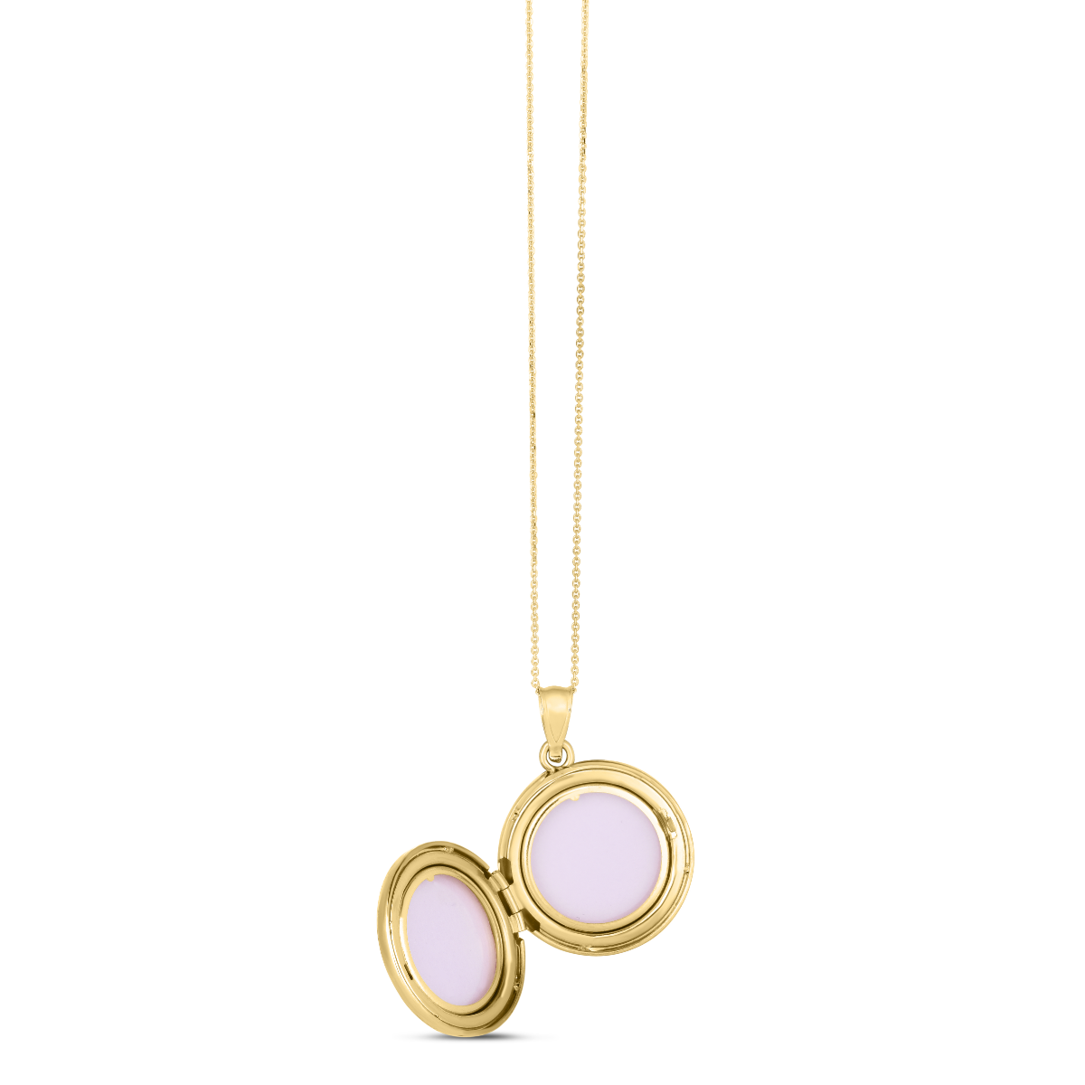 14K Diamond Round North Star Locket