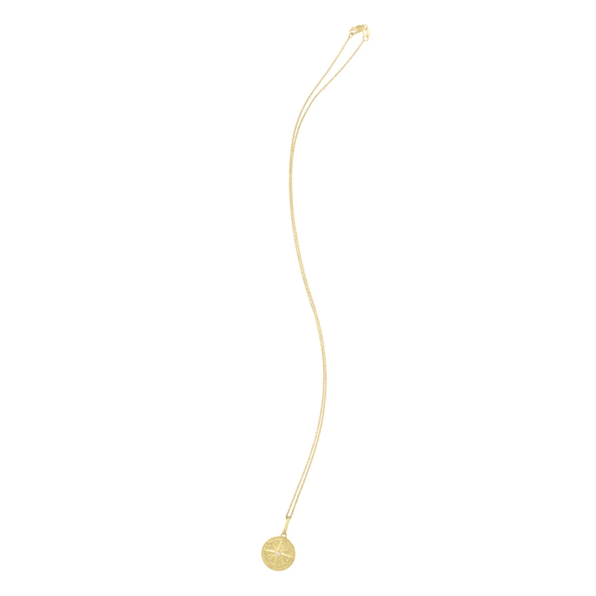 14K Round North Star Talisman Pendant