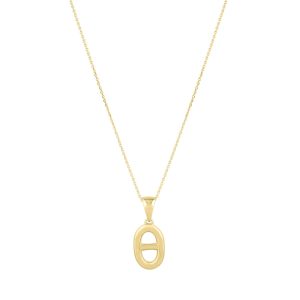 14K Puff Mariner Link Pendant