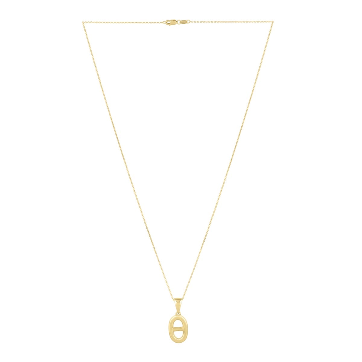 14K Puff Mariner Link Pendant