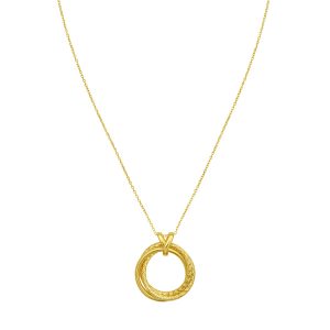 14K Interlocking DC Trinity Necklace