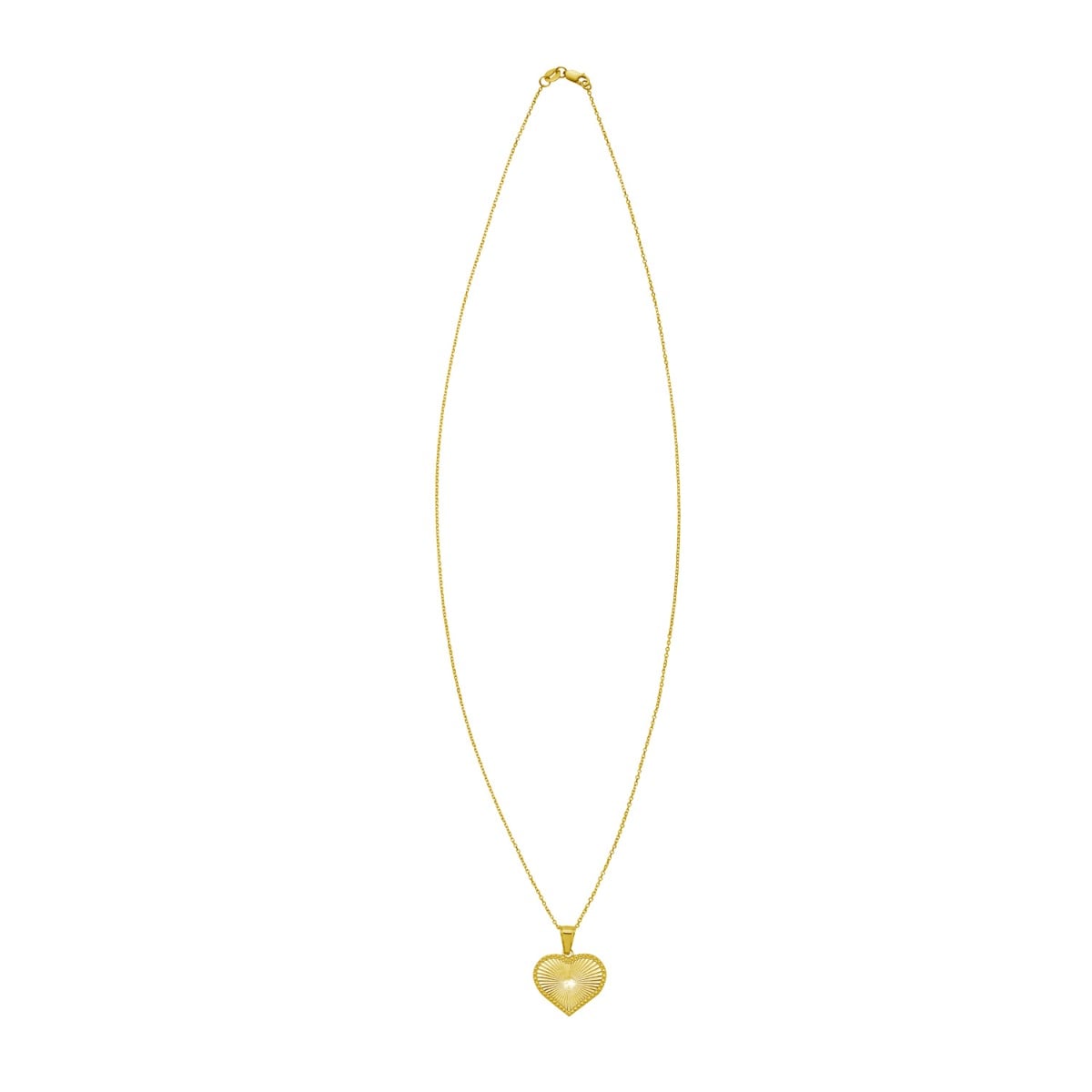14K Radiating Heart Necklace