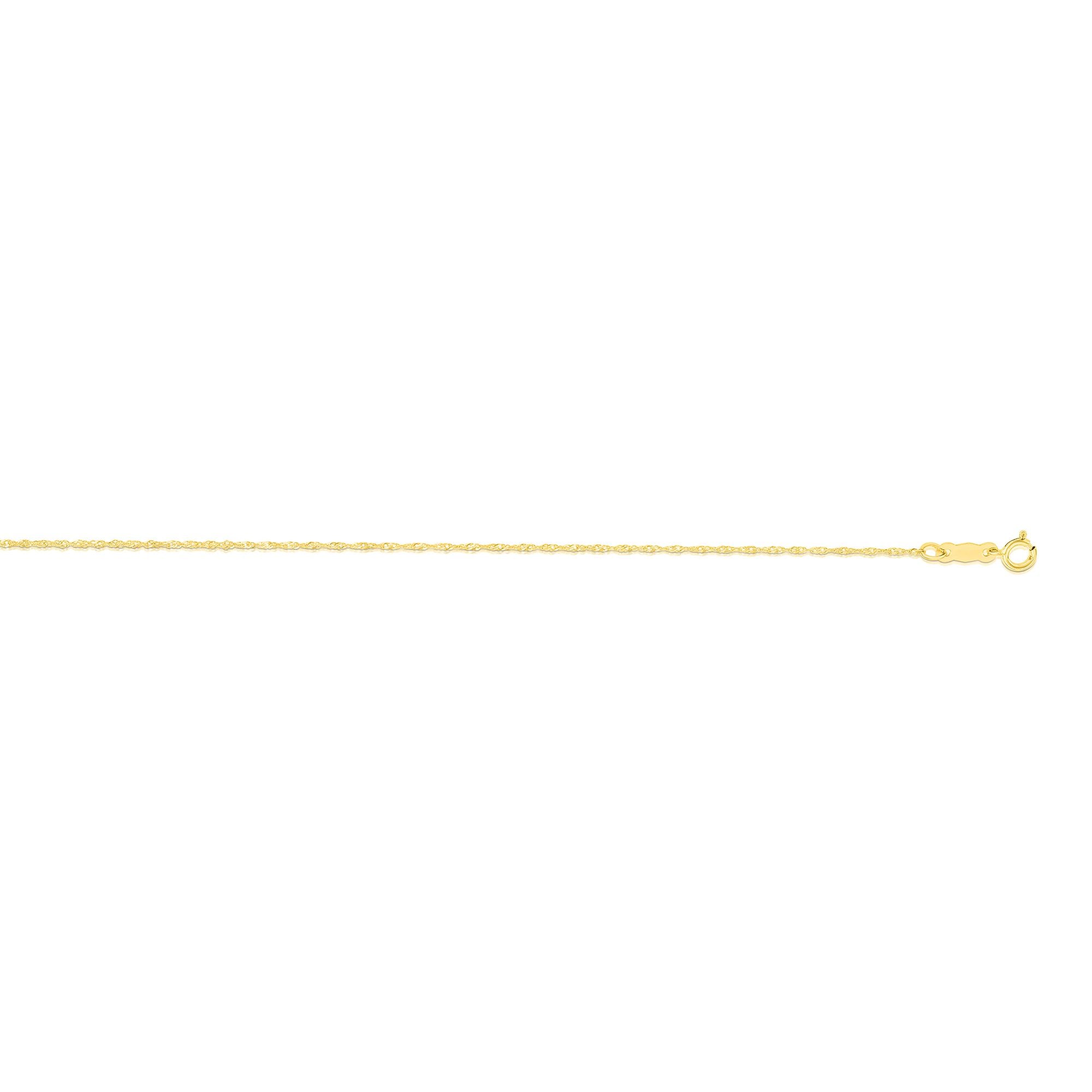 14K Gold 0.81mm Singapore Chain