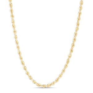 14K 3.7mm Silk Rope Chain