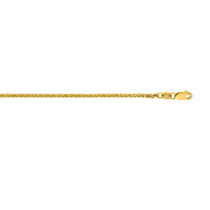 14K Gold 1.8mm Square Wheat Chain