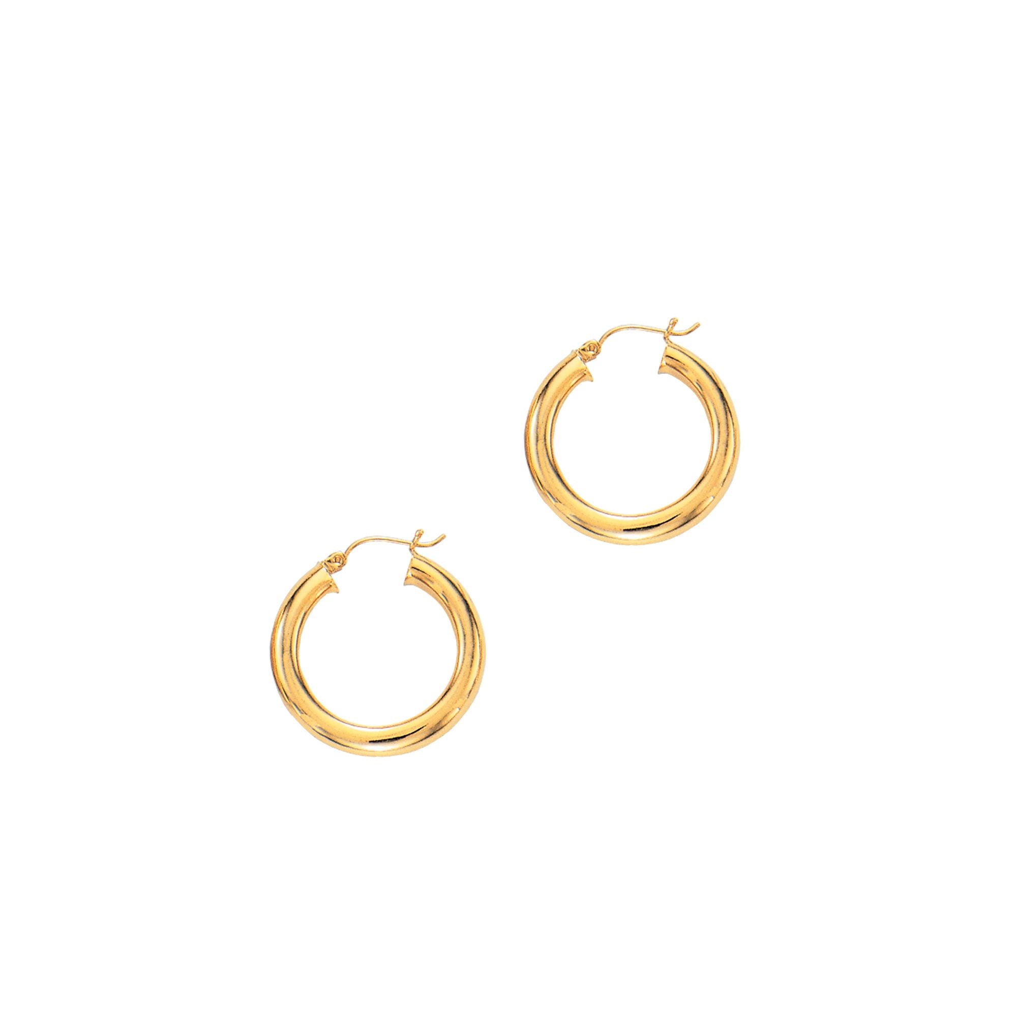 14K Gold 5x30mm Hoops