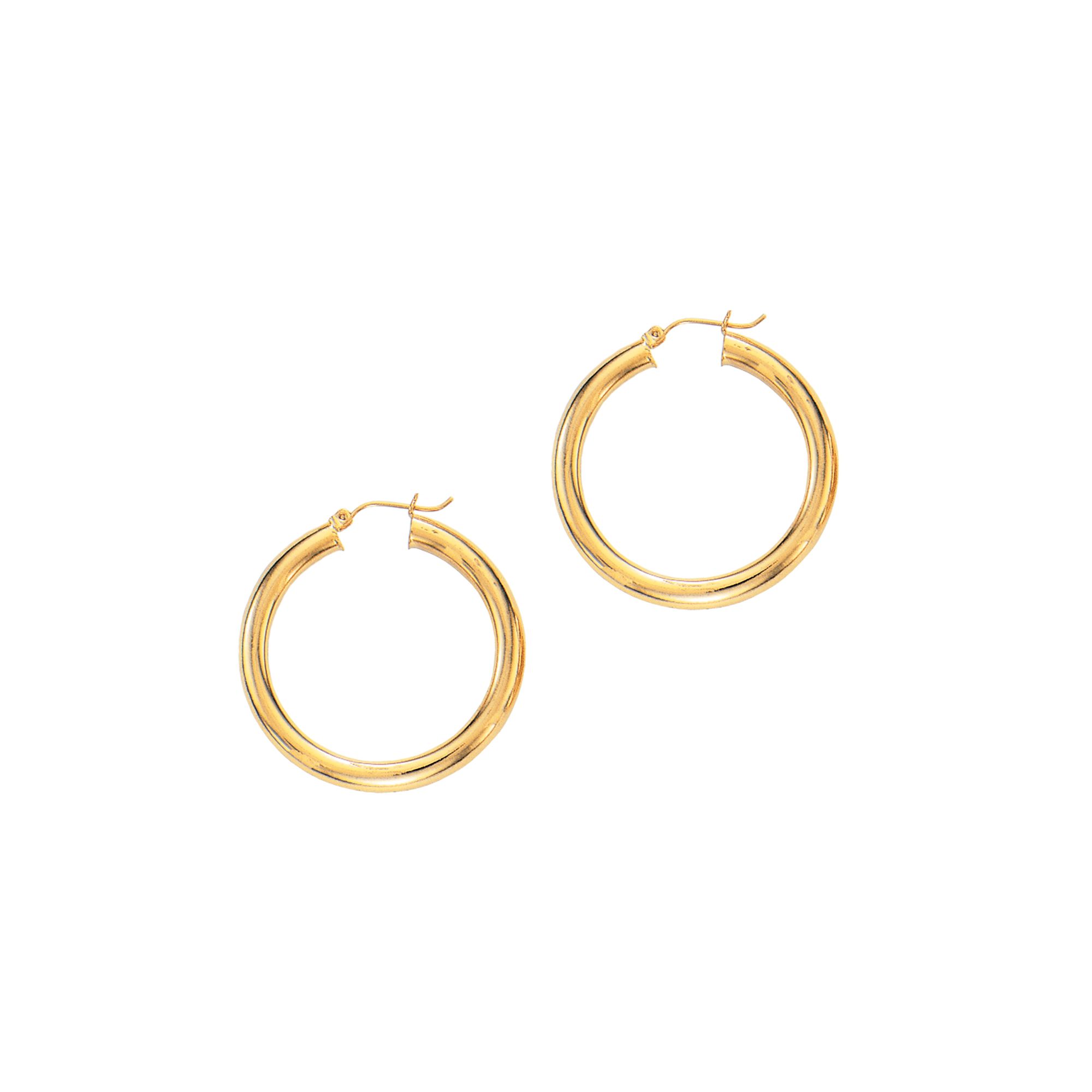 14K Gold 5x40mm Hoops