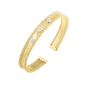 14K Pallina Diamond Bangle
