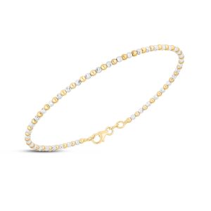 14K Two-tone Pallina Bead Bracelet