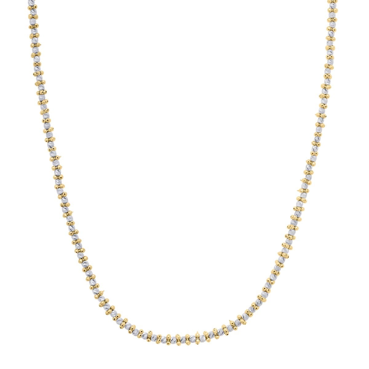 14K Gold Pallina Bead TT Chain