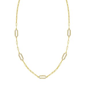 14K Diamon'Oro Paperclip Necklace