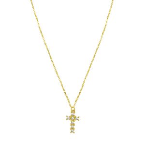 14K Diamon'Oro Cross Necklace