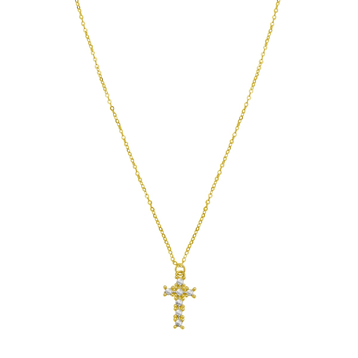 14K Diamon'Oro Cross Necklace