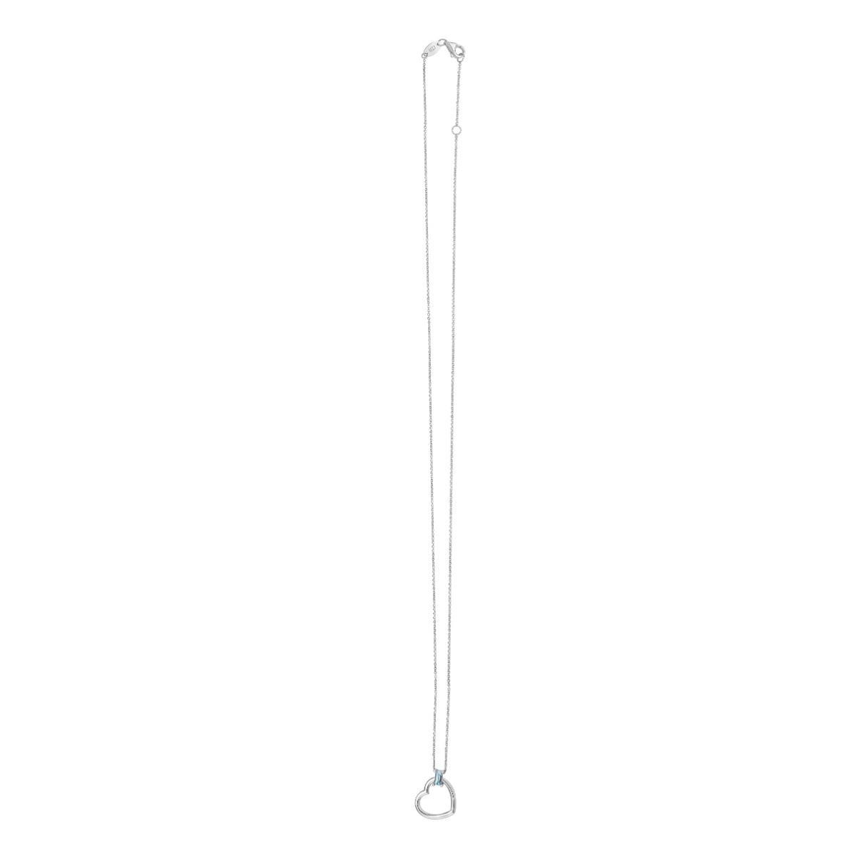 14K Baguette Gemstone Heart Necklace