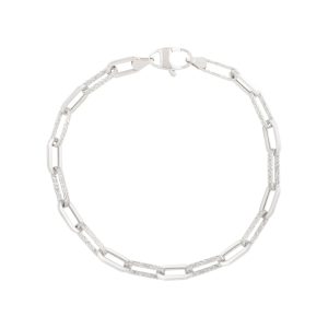 14K 4mm Diamanté Paperclip Bracelet