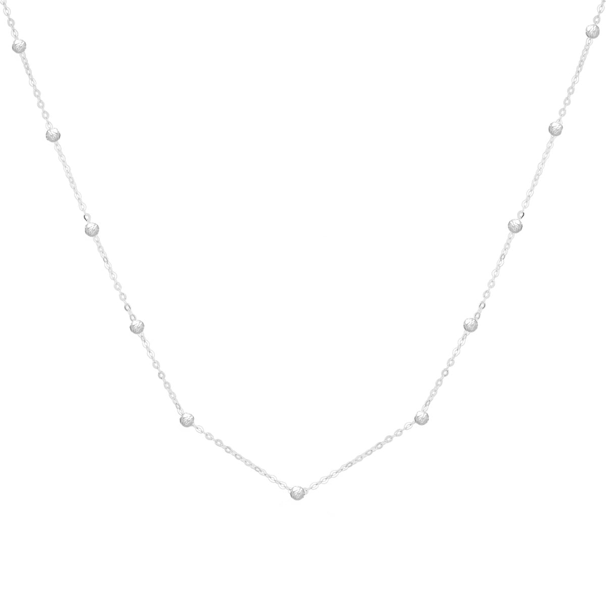 14K Saturn Bead Chain Necklace