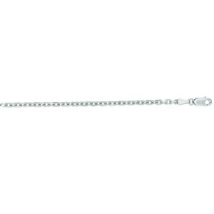 18K Gold 2.6mm Diamond Cut Cable Chain