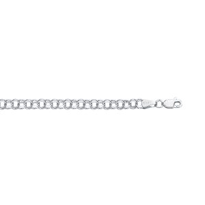 14K Gold Small Double Link Charm Bracelet