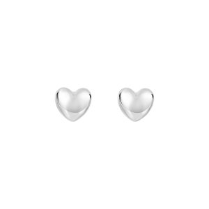 14K Gold Small Polished Heart Post Earring
