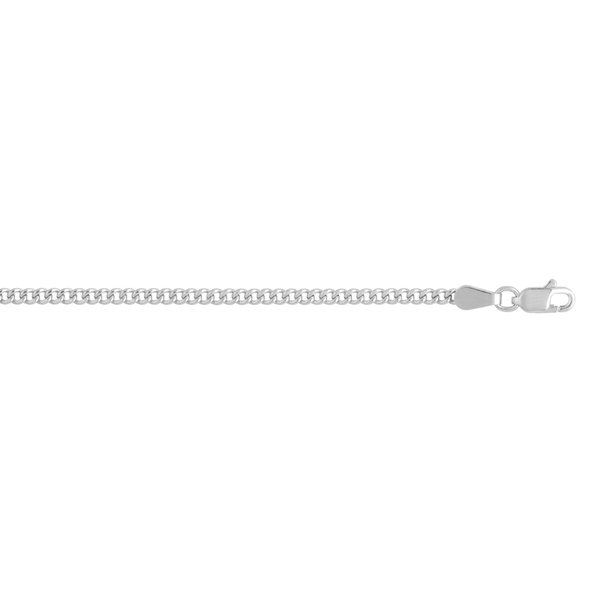 14K Gold 2.2mm Light Gourmette Chain