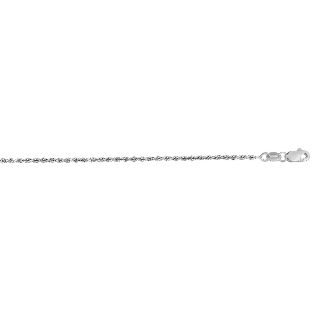 14K Gold 16" 1.4mm Diamond Cut Royal Rope Chain