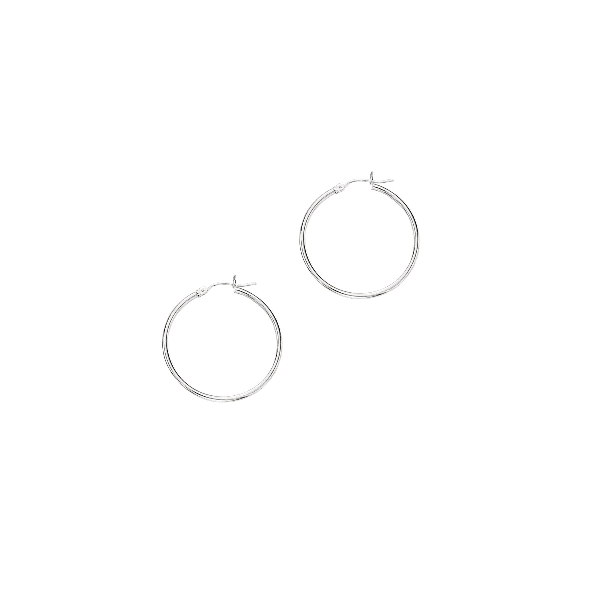 14K Gold 2x30mm Hoops