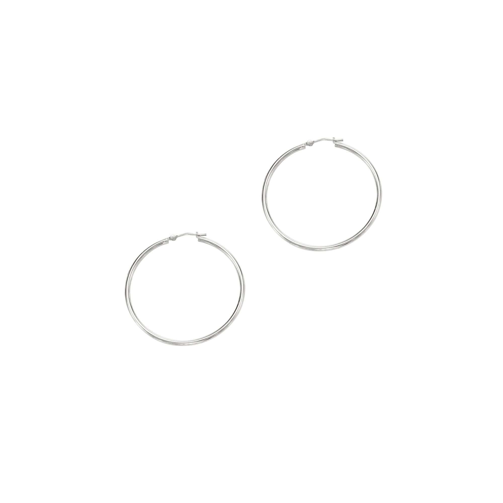 14K Gold 2x40mm Hoops