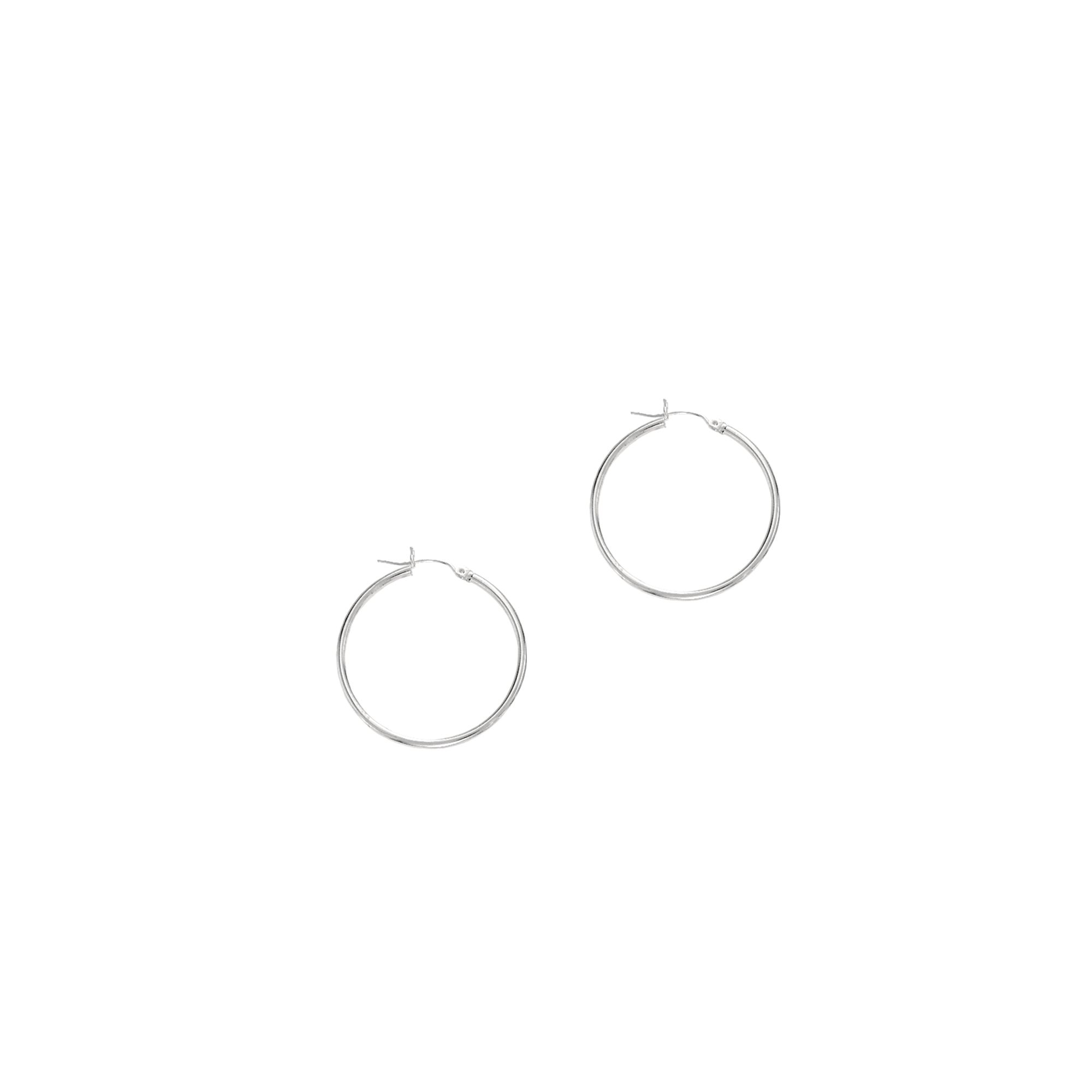 14K Gold 1.5x25mm Hoops