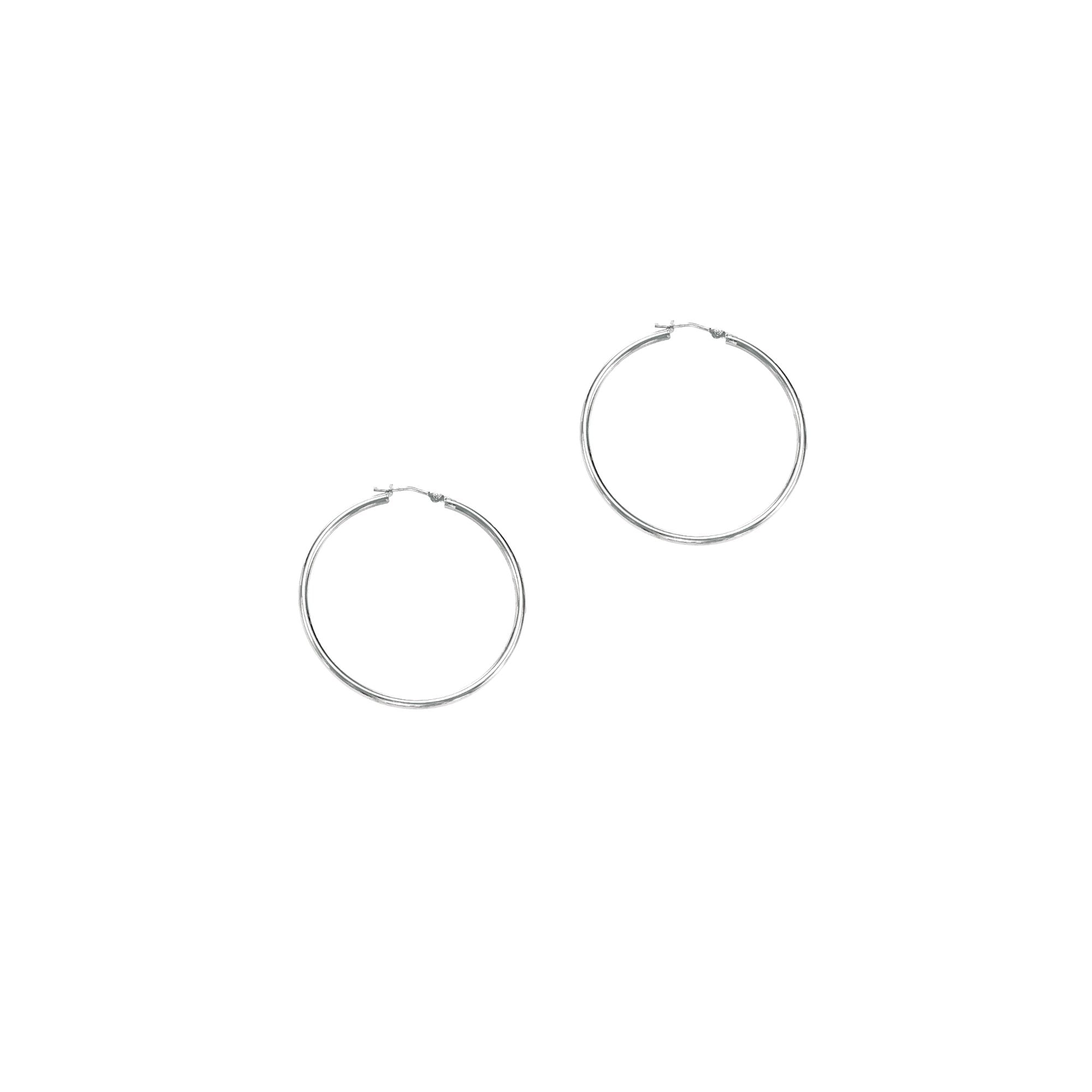 14K Gold 1.5x30mm Hoops