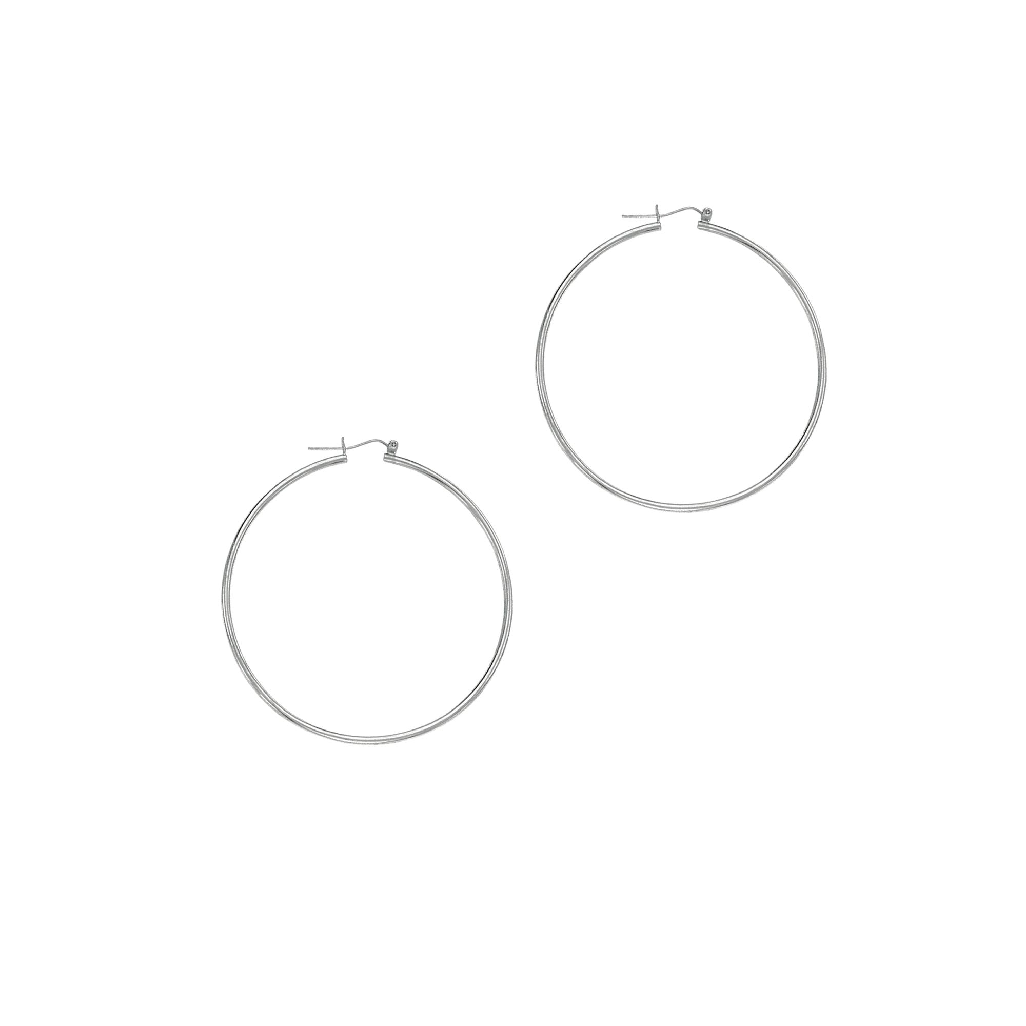 14K Gold 1.5x45mm Hoops