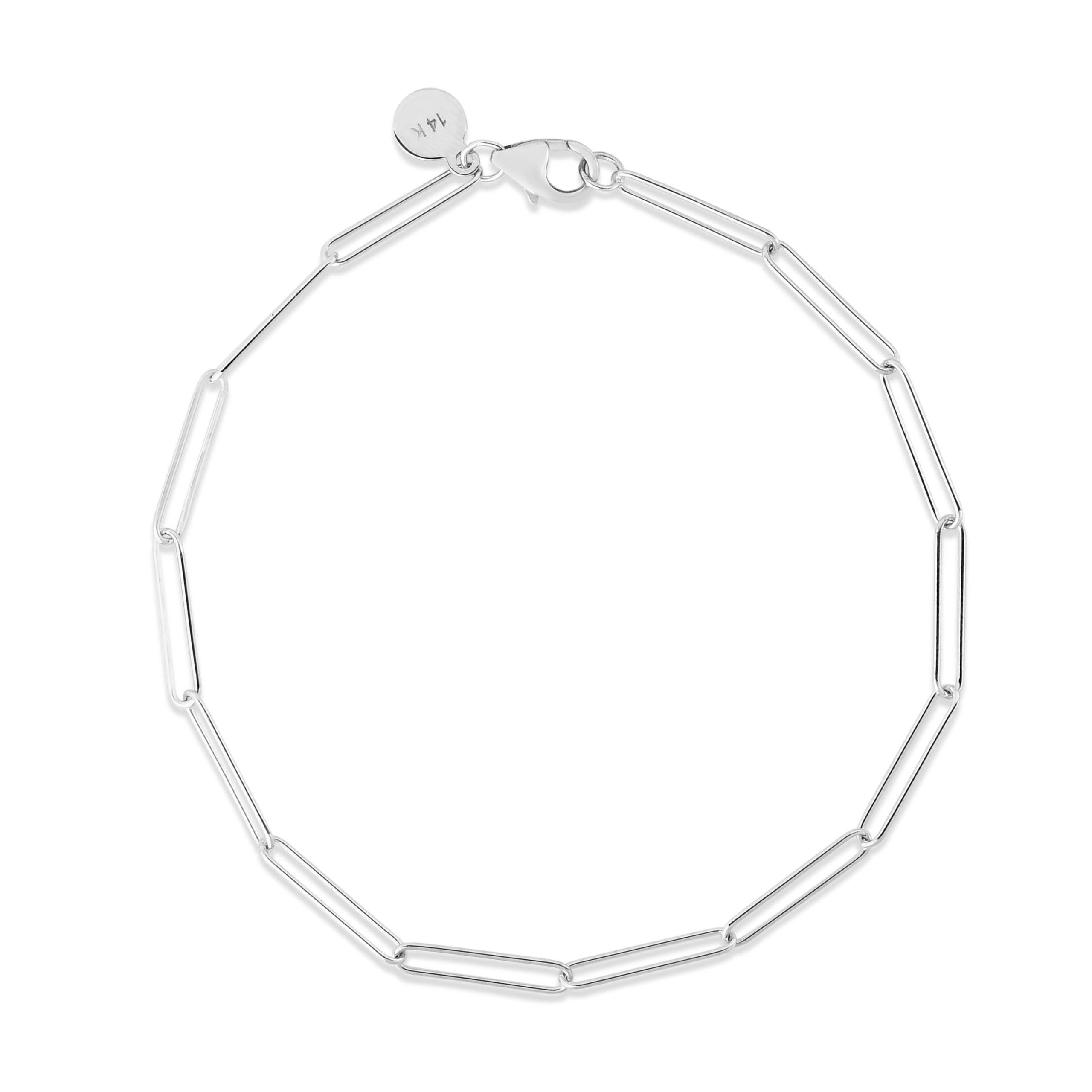 14K Lungo Paperclip Chain Bracelet