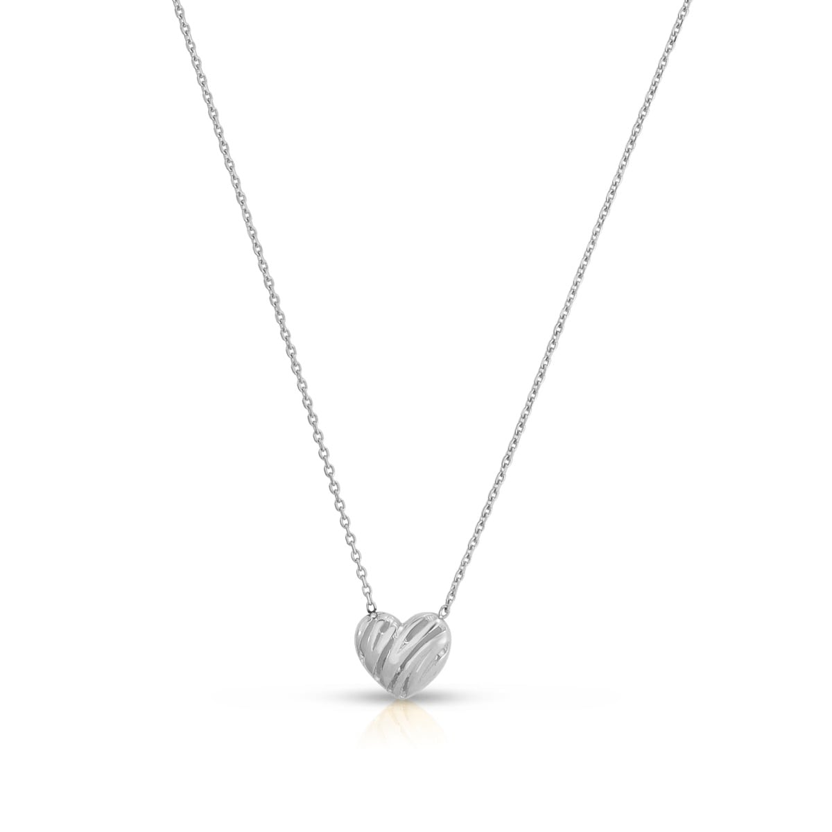 14K Gold Scribbles Heart Necklace