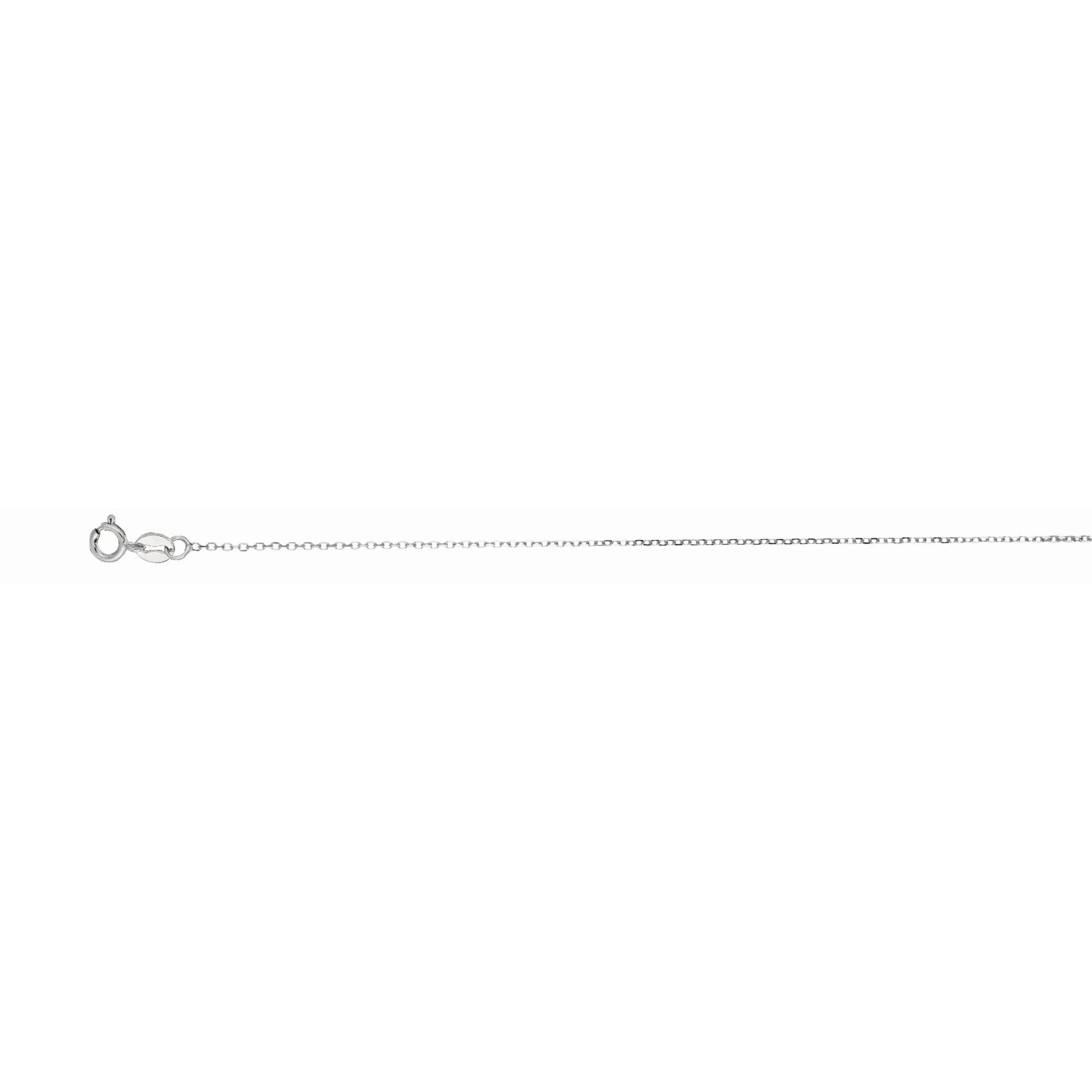 14K Gold 0.87mm Diamond Cut Cable Chain