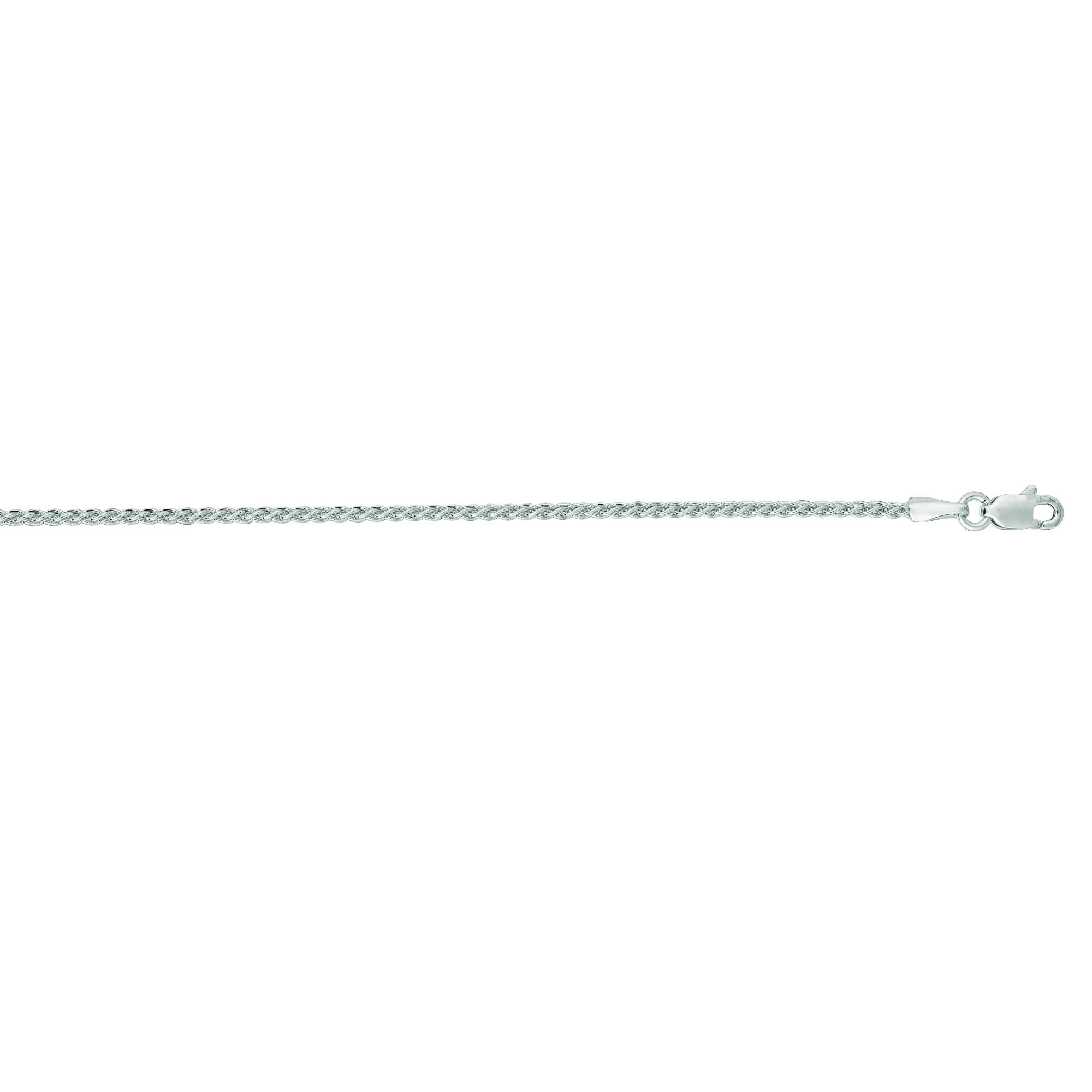 14K Gold 1.5mm Round Wheat Chain