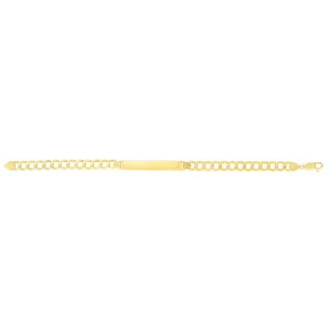10K Gold 6.7mm Curb ID Bracelet