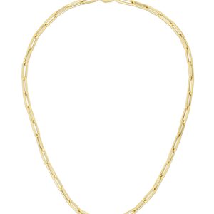 10K Gold 4.2mm Lite Paperclip Necklace