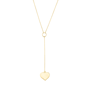 10K Lariat Heart Necklace