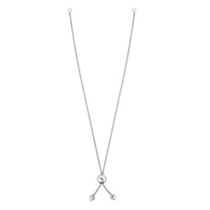 10K Gold Round Wheat Chain with Ball Slide Friendship Bracelet