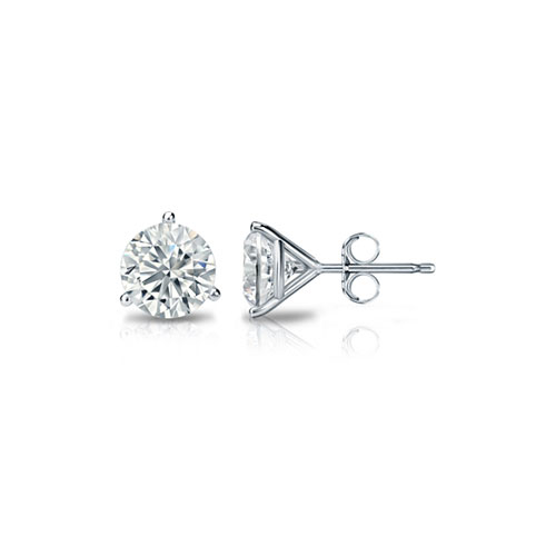 0.25 ctw Three Prong Studs in White Gold